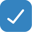 Blue tick mark icon